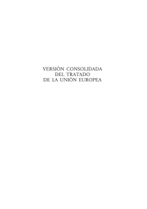 Versión consolidada del tratado de la Unión Europea