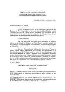 resolucion cn n° 144/52 - Ministerio de Trabajo, Empleo y Seguridad