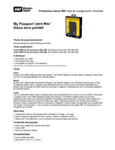 Disco duro portátil My Passport para Mac