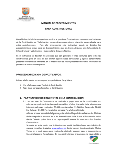 MANUAL DE PROCEDIMIENTOS PARA  CONSTRUCTORAS