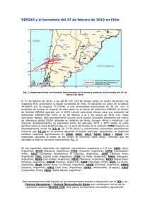 SIRGAS y el terremoto del 27 de febrero de 2010 en Chile
