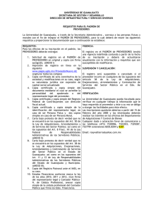 Requisitos para el Padrón de Proveedores - Guanajuato