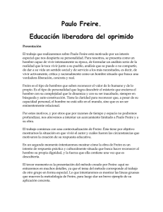 Paulo Freire. Educación liberadora del oprimido