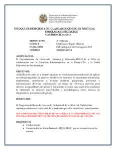 ENFOQUE DE DERECHOS Y DE IGUALDAD DE GÉNERO EN POLÍTICAS, OAS/DHD/CIR.033/2015