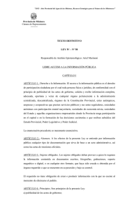 LEY IV – Nº 58 - DiputadosMisiones.gov.ar