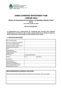 CHINA OVERSEAS INVESTMENT FAIR - COIFAIR 2014 -