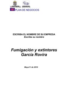 plan de negocios - fumigacion y extintores GARCIA ROVIRA