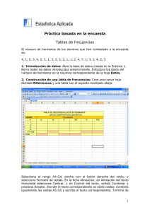 ACTIVIDAD PRÁCTICA 2: TABLAS DE FRECUENCIAS