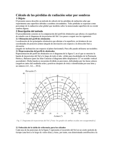 Cálculo de las pérdidas de radiación solar por sombras