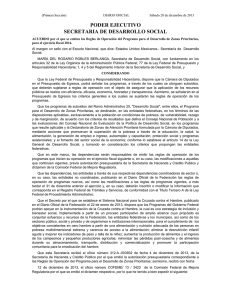 Zonas Prioritarias - Diario Oficial de la Federación