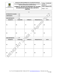 Formato matriz estándares de calidad