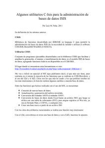 Algunos utilitarios C-Isis para la administración de bases de