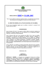 resolución 02057 de 2007 - Policía Nacional de Colombia