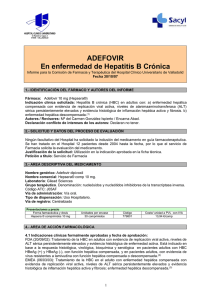 ADEFOVIR En enfermedad de Hepatitis B Crónica