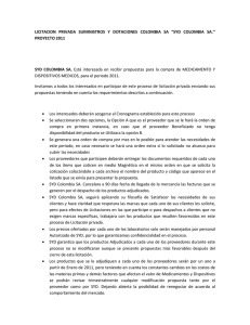 LICITACION PRIVADA SUMINISTROS Y DOTACIONES COLOMBIA