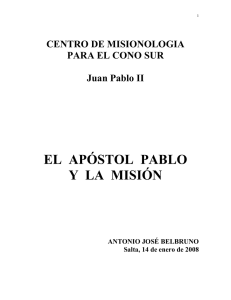 EL APÓSTOL PABLO Y LA MISIÓN - El Portal de los Misioneros