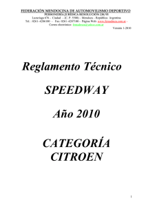 Reglamento SpeedWay 2010