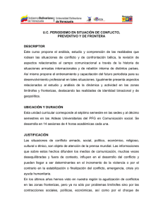 periodismo en situación de conflicto, preventivo y de fronte