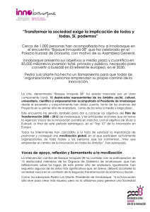 “Transformar la sociedad exige la implicación de todos y todas”