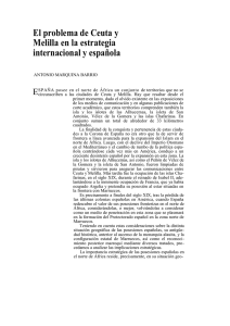 El problema de Ceuta y Melilla en la estrategia internacional y española