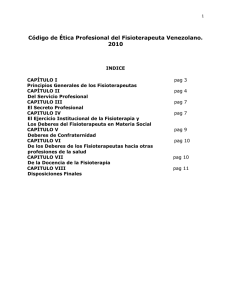 Código de ética profesional del fisioterapeuta venezolano