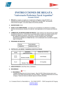 INSTRUCCIONES DE REGATA  “Aniversario Prefectura Naval Argentina” Formula P.H.R.F