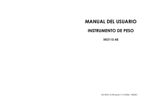 MANUAL DEL USUARIO INSTRUMENTO DE PESO XK3113-AE