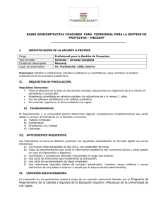 BASES ADMINISTRATIVA CONCURSO PARA POFESIONAL PARA