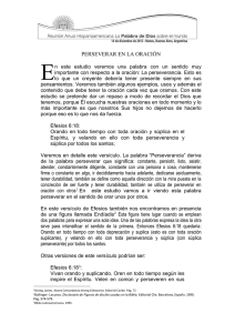 PERSEVERAR EN LA ORACIÓN - La Palabra de Dios sobre el mundo