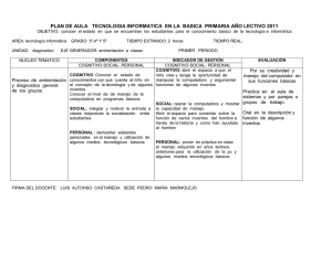 PLAN DE AULA   TECNOLOGIA INFORMATICA  EN LA ...