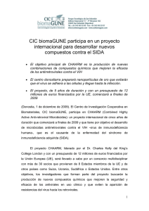 CIC biomaGUNE participa en un proyecto internacional para