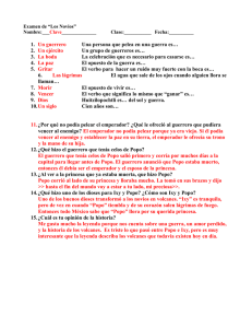 Examen de “Los Novios” Nombre:___Clave Clase:______ Fecha