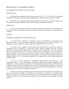 Boletín Técnico Nº 33 del Colegio de Contadores