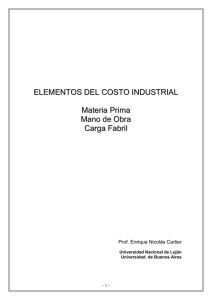 elementos del costo industrial - Universidad Nacional de Luján
