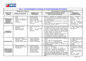 AST G - 025 MANTENIMIENTO INTEGRAL DE TRANSFORMADORES DE POTENCIA