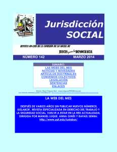 Revista de Jurisdicción Social número 142 del mes de Marzo