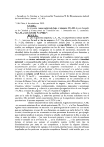 - Juzgado en  lo Criminal y Correccional de Transición... de Mar del Plata, Causa nº 3/53.401.