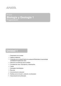 Biología y Geología 1 Unidad 1 E.S.O. Programación
