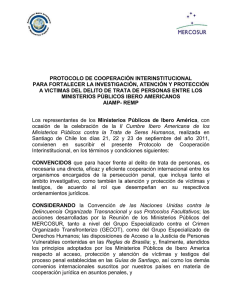Protocolo Contra la Trata de Personas.