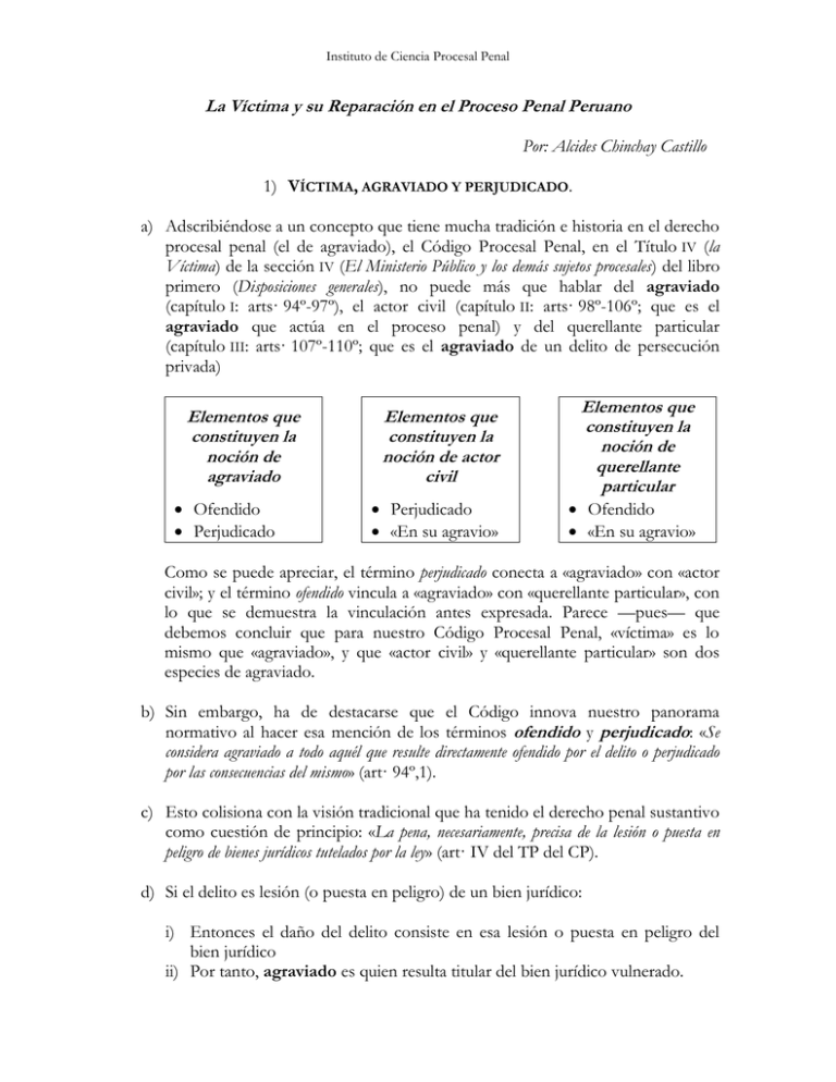 La víctima y su reparación en el proceso penal peruano