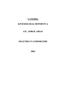 kinefisiatría deportiva (Lic. Jorge Arias)