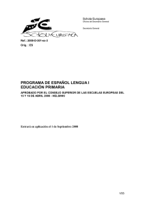 educación primaria - EURSC / Schola Europaea