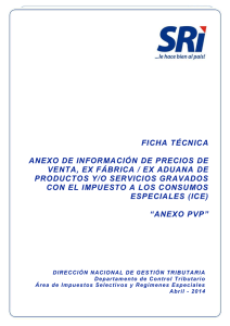 ANEXO PVP - Copyright Servicio de Rentas Internas del Ecuador