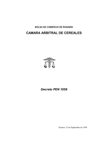 Precios de Cámara y Mercado - Decreto PEN 1058