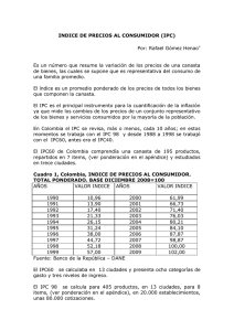 INDICE DE PRECIOS AL CONSUMIDOR (IPC)