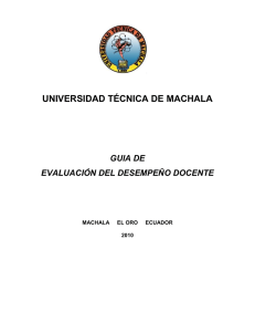 Evaluación Desempeño Docente - Universidad Técnica de Machala