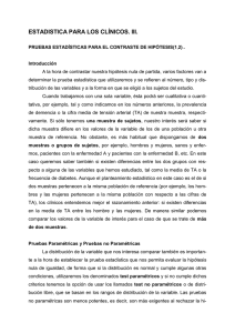 Pruebas Paramétricas y Pruebas no Paramétricas