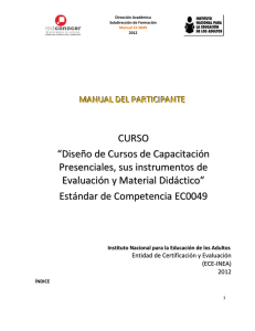 MANUAL PARTICIPANTE EC0049 - Cursos y Materiales del MEVyT