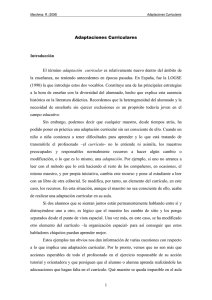 Marchena, R. (2006) Adaptaciones Curriculares Adaptaciones