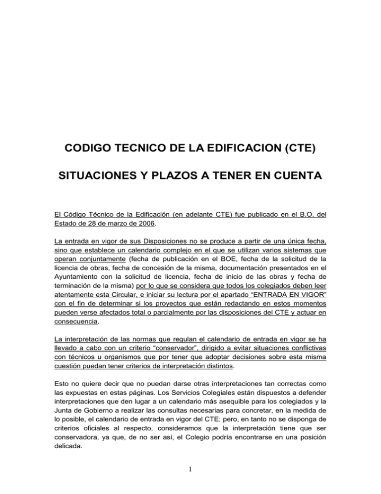 Codigo Tecnico De La Edificacion Cte